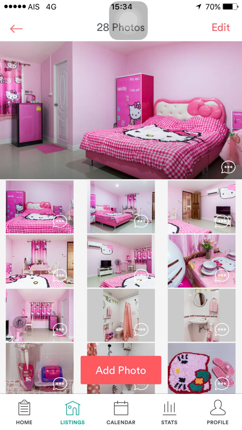 ห้องเช่า Kitty Room ใกล้โรงพยาบาลกรุงเทพ ซอยศูนย์วิจัย
