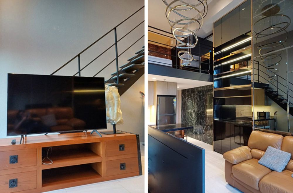 The Lofts Silom @BTS Surasak, 46 sq.m 1 Bed Hybrid 12A floor, Fully furnished