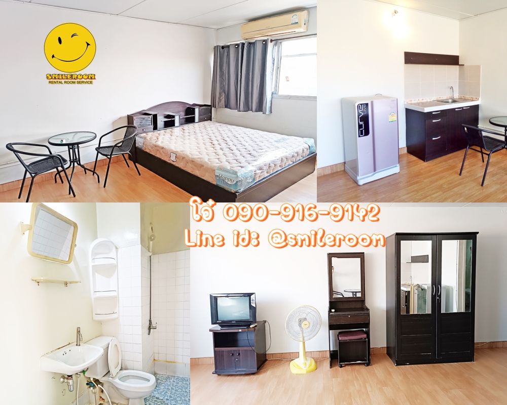 ห้องแอร์ พร้อมอยู่ 3200฿ เมืองทองธานี T5 ใกล้โรงเรียนเซนฟรัง